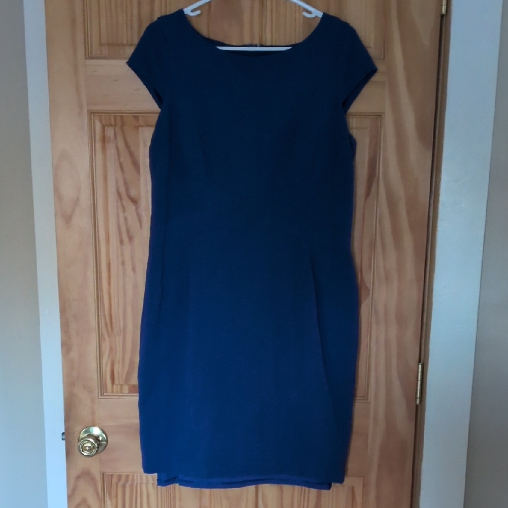 White House Black Market Elegant Blue Midi Dress